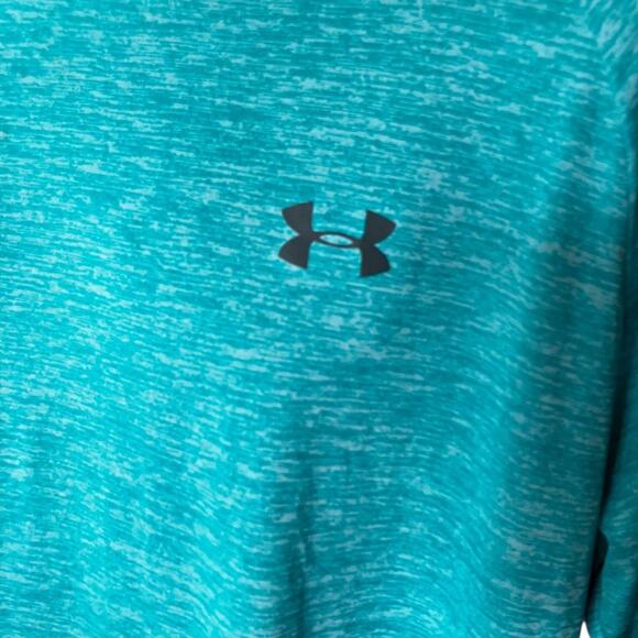 Under Armour HeatGear Tech Tee XL Turquoise Blue Men’s Training Shirt - Picture 2 of 5